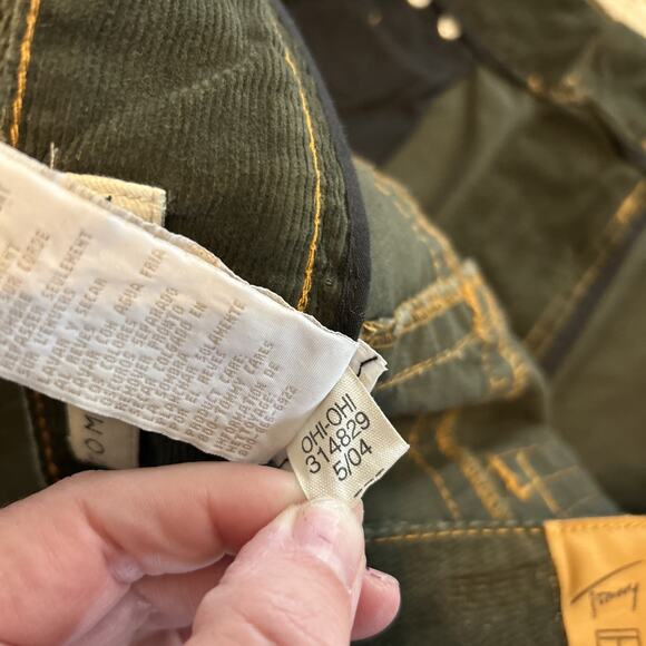 Vtg Y2K Tommy Hilfiger Forest Olive Green Corduroy Skirt Women’s Sz 18 2004 - Picture 7 of 7